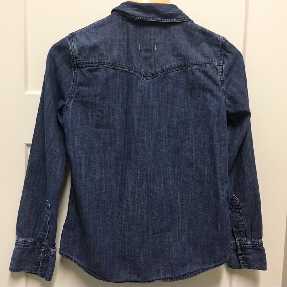 Madewell denim jean long sleeve top size XS - Picture 5 of 6